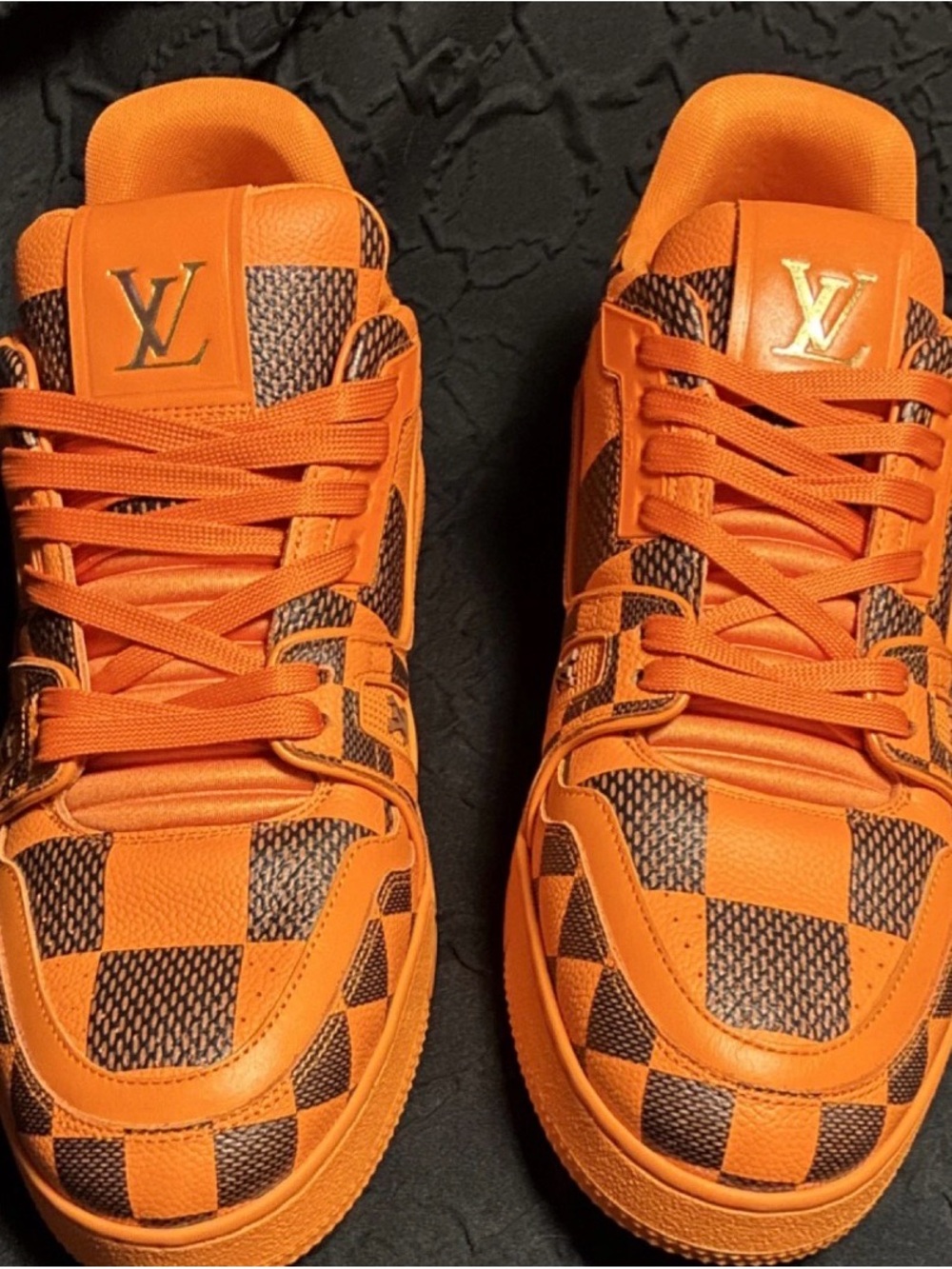 Louis Vuitton LV Trainer Sneaker Damier Pop Orange. Louis Vuitton X Pharrell.